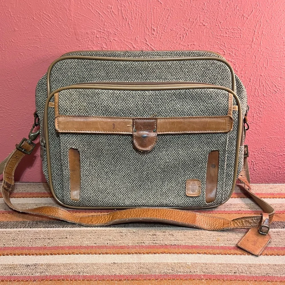 Hartmann Overnight Travel Tweed Shoulder Bag VTG